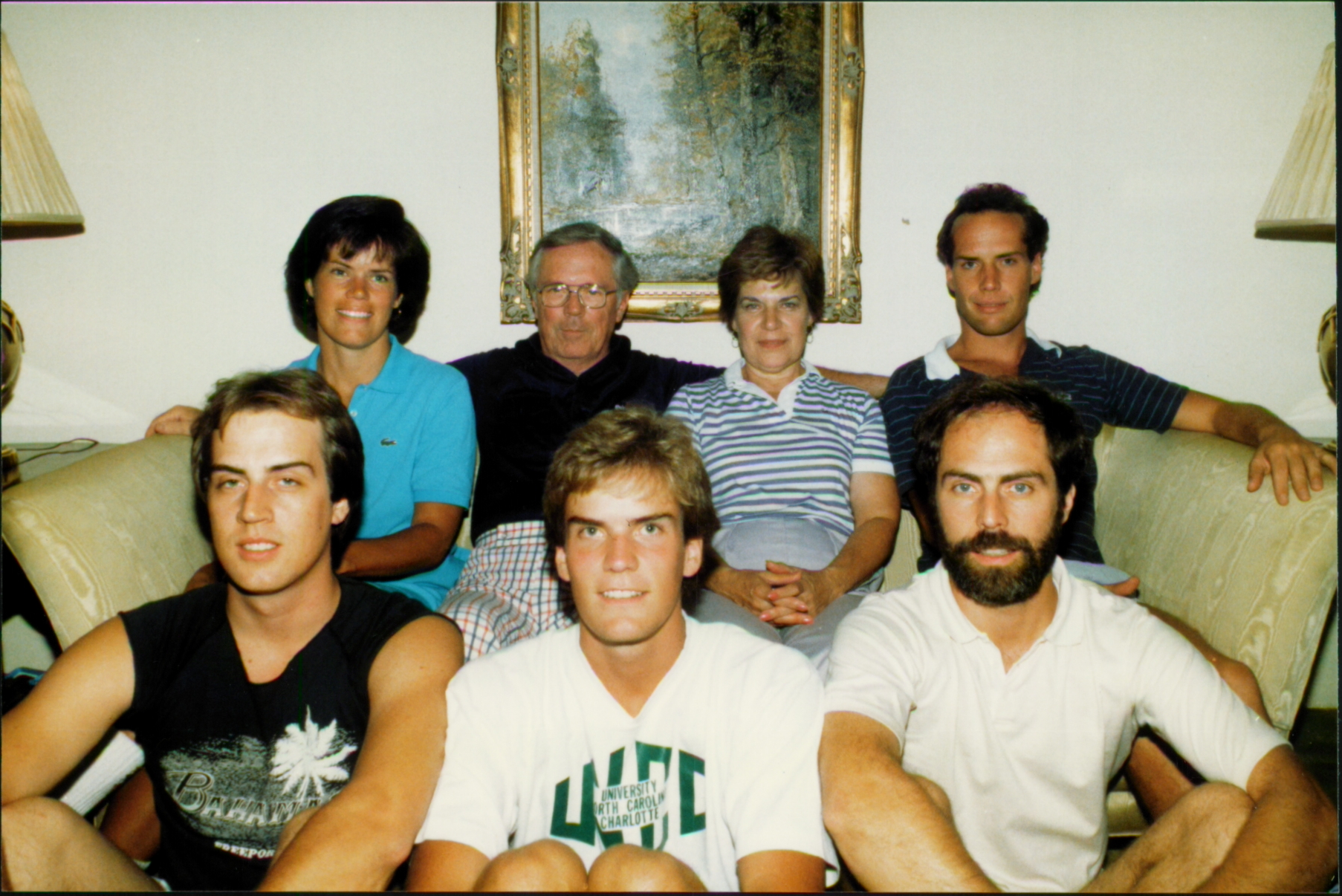 Jeff Rowe (bottom right) with his parents and four siblings. This photo was taken just prior to Frank’s ALS diagnosis (pictured top row second from the left).
